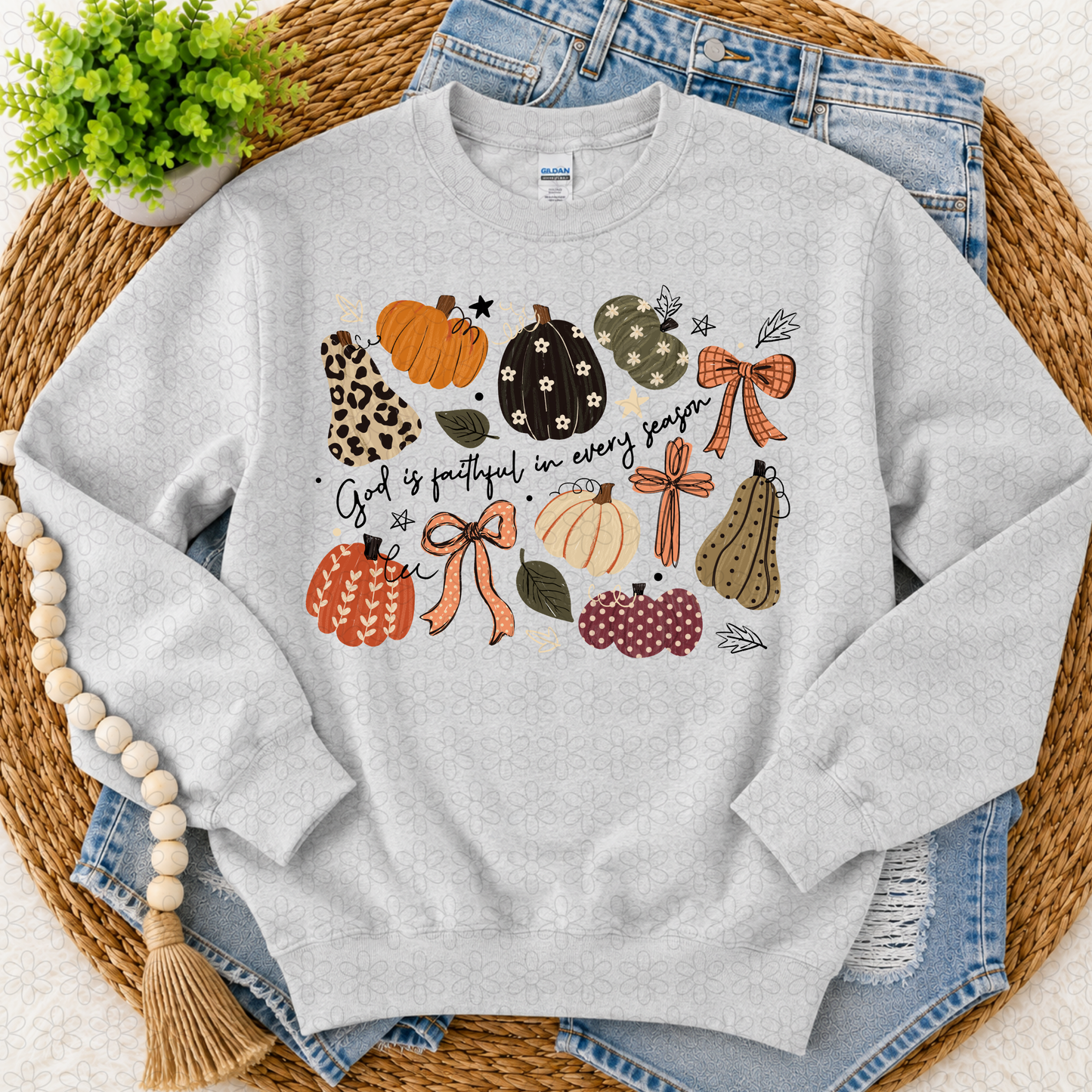 God Is Faithful in every season Halloween Completed Tee