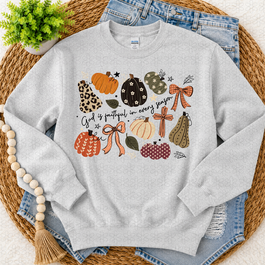 God Is Faithful in every season Halloween Completed Tee