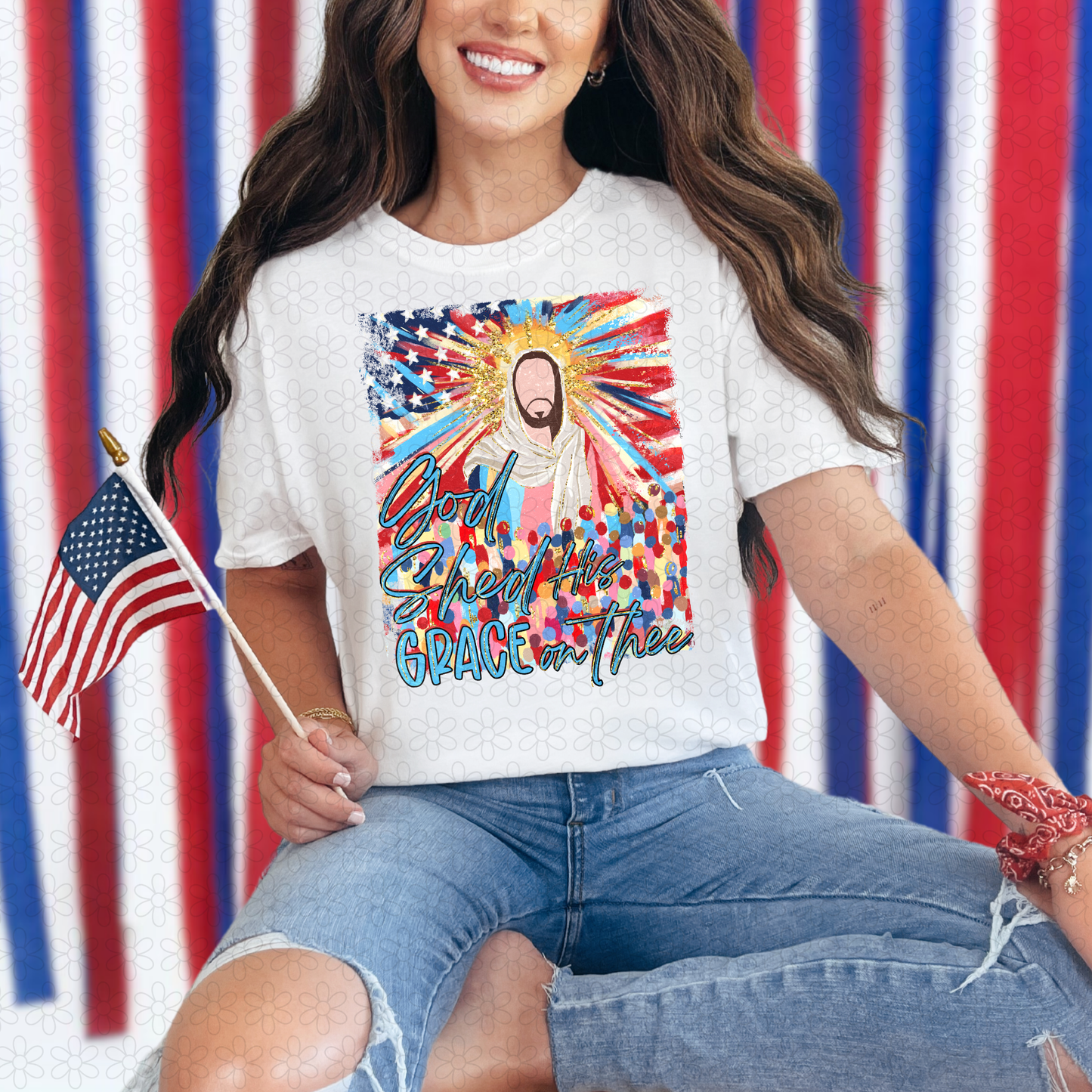 God She His Grace On Thee Completed Tee