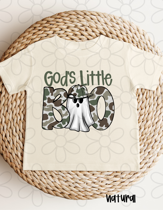 God's Little Boo Camo Hat DTF Transfer