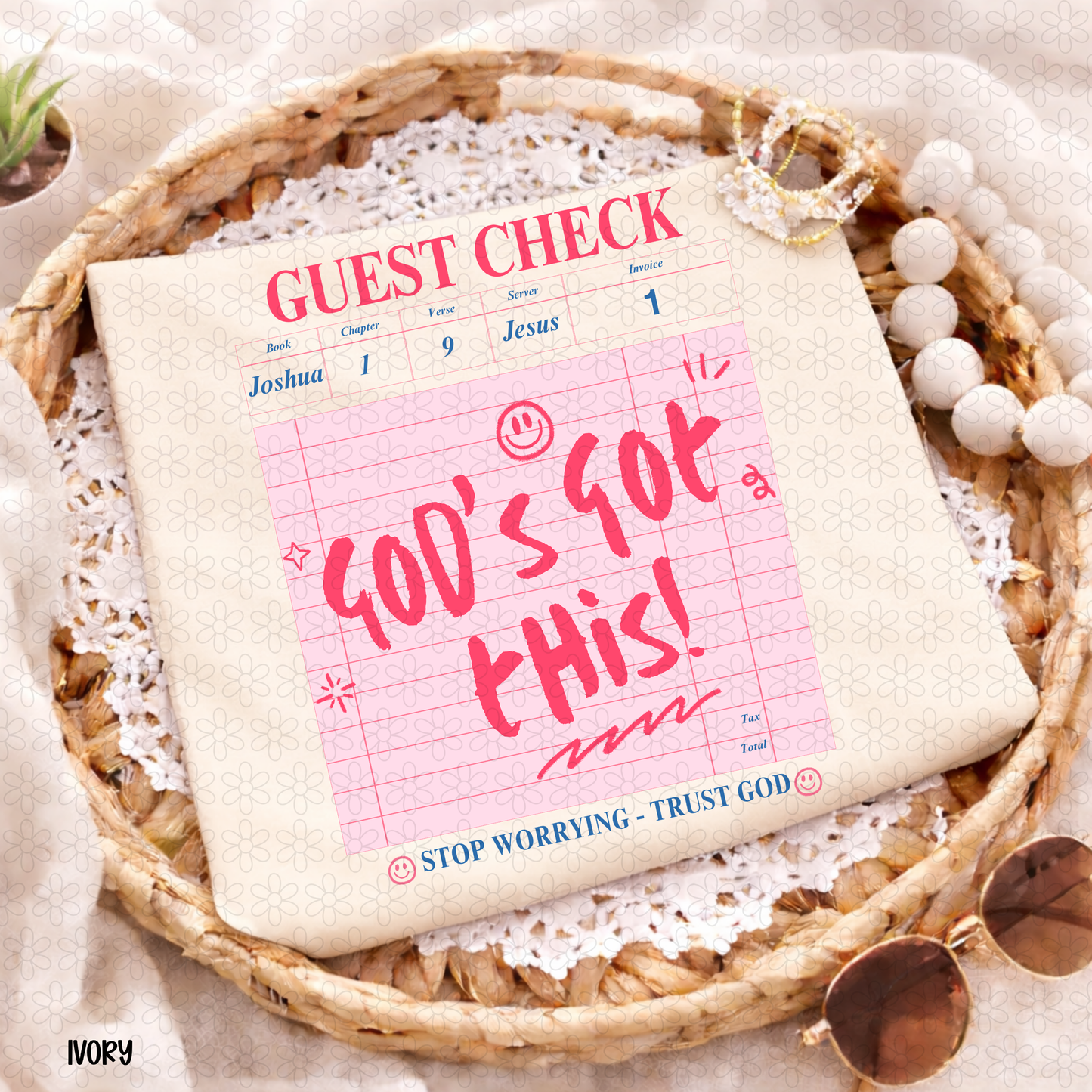 God's got this guest check list  DTF Transfer