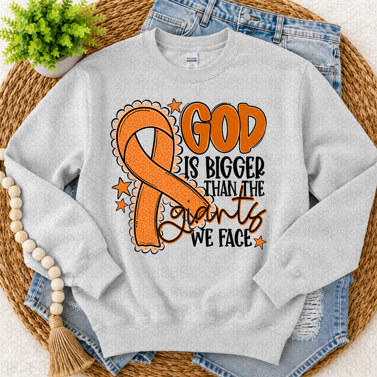 God is Bigger Than the Giants we Face- Multiple Options Only Completed Tee