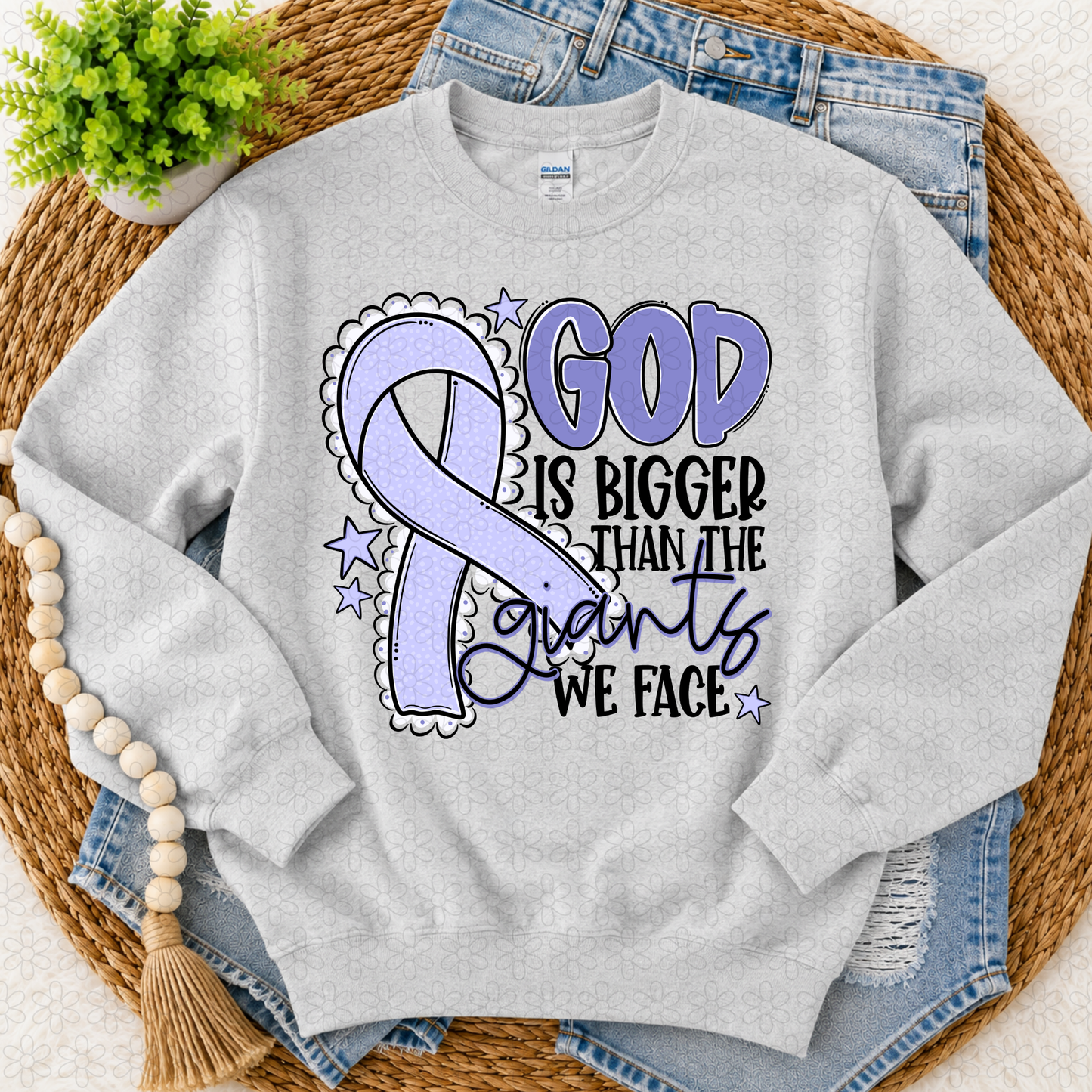 God is Bigger Than the Giants we Face- Multiple Options Only Completed Tee