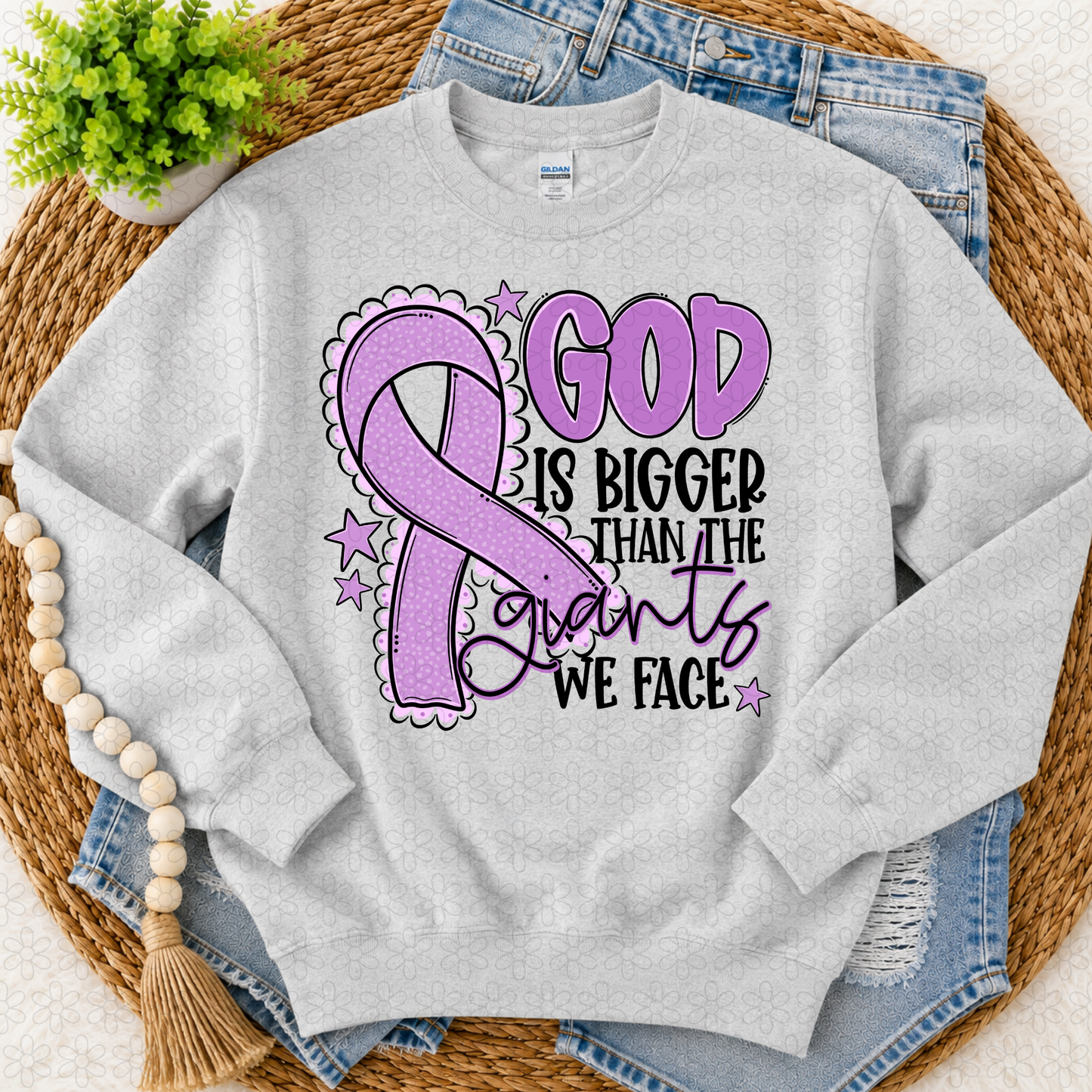 God is Bigger Than the Giants we Face- Multiple Options Only Completed Tee