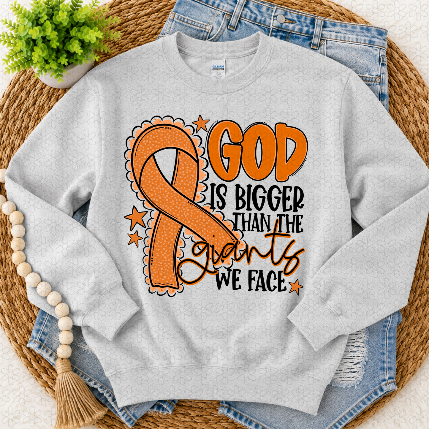God is Bigger Than the Giants we Face- Multiple Options Only Completed Tee
