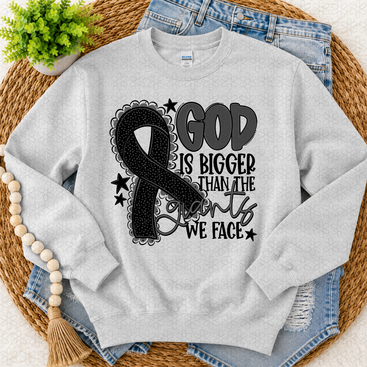 God is Bigger Than the Giants we Face- Multiple Options Only Completed Tee