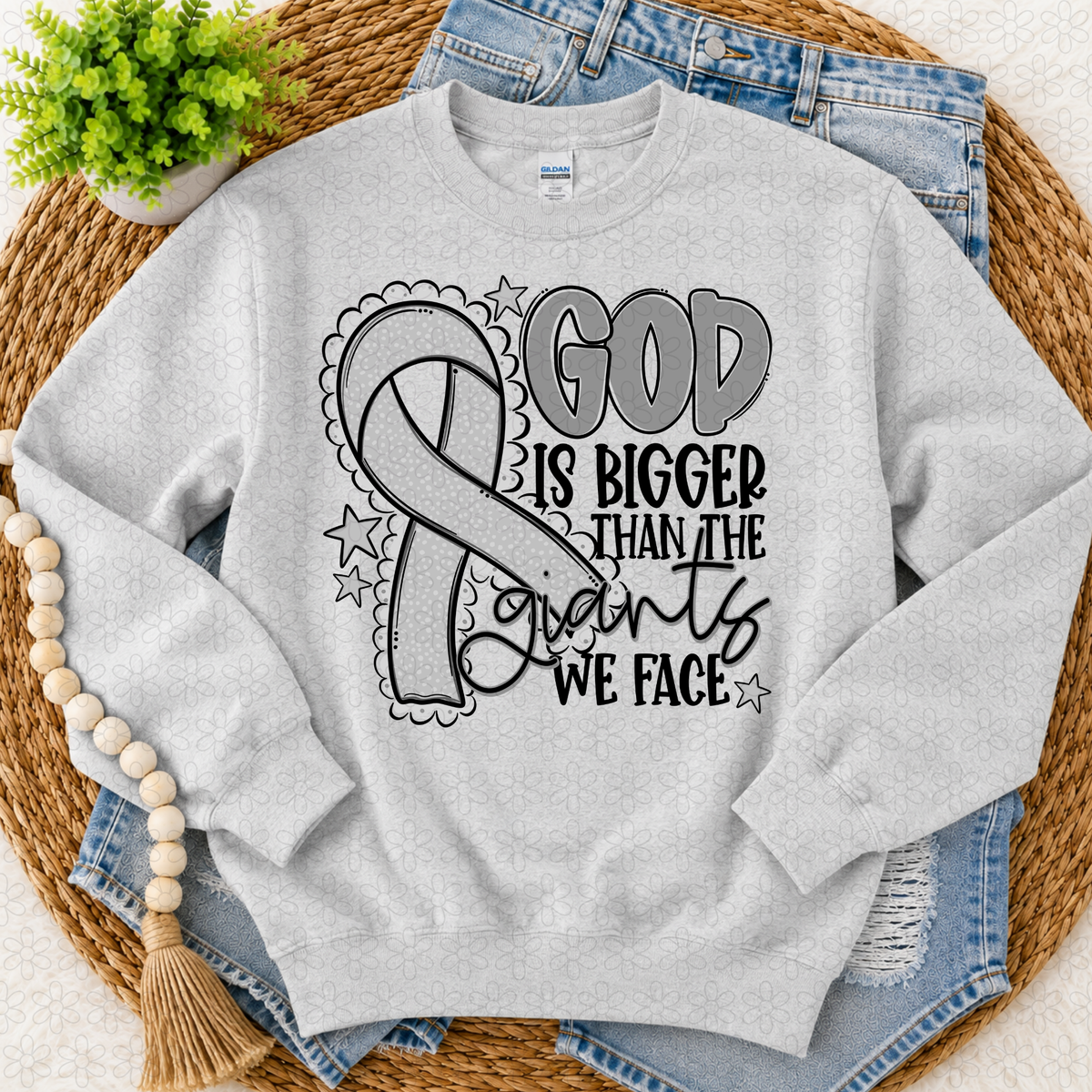 God is Bigger Than the Giants we Face- Multiple Options Only Completed Tee