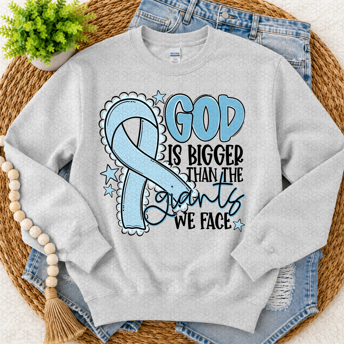 God is Bigger Than the Giants we Face- Multiple Options Only Completed Tee