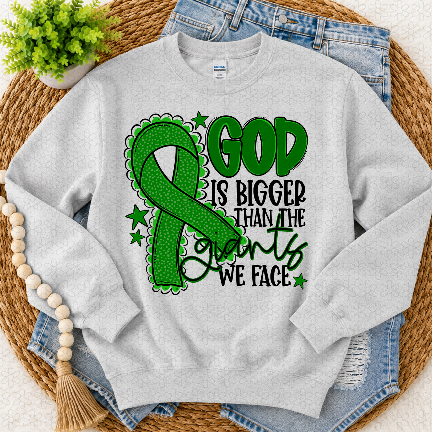 God is Bigger Than the Giants we Face- Multiple Options Only Completed Tee