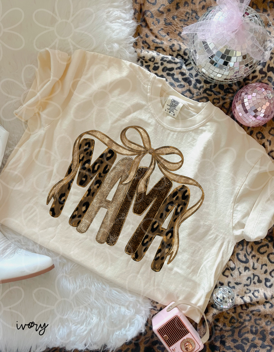 Gold Leopard MaMa Completed Tee
