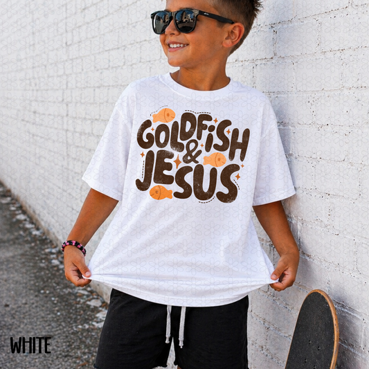 Goldfish and Jesus DTF Transfer
