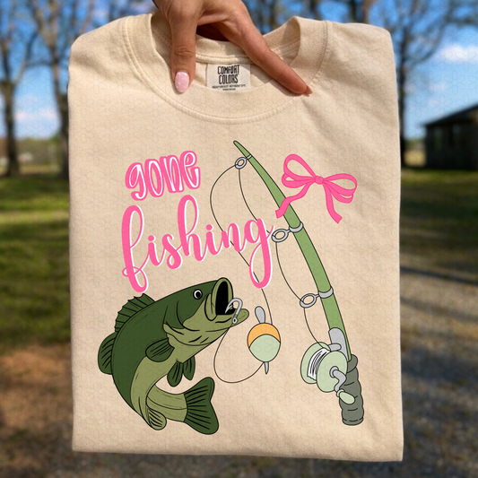 Gone Fishing Coquette DTF Transfer