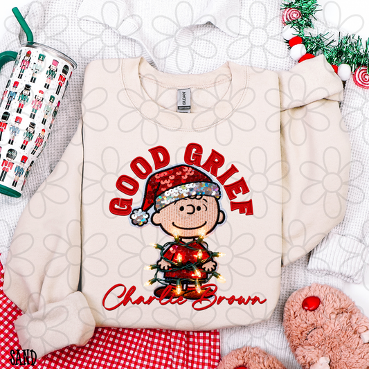 Good Grief Charlie Brown Christmas Completed Tee