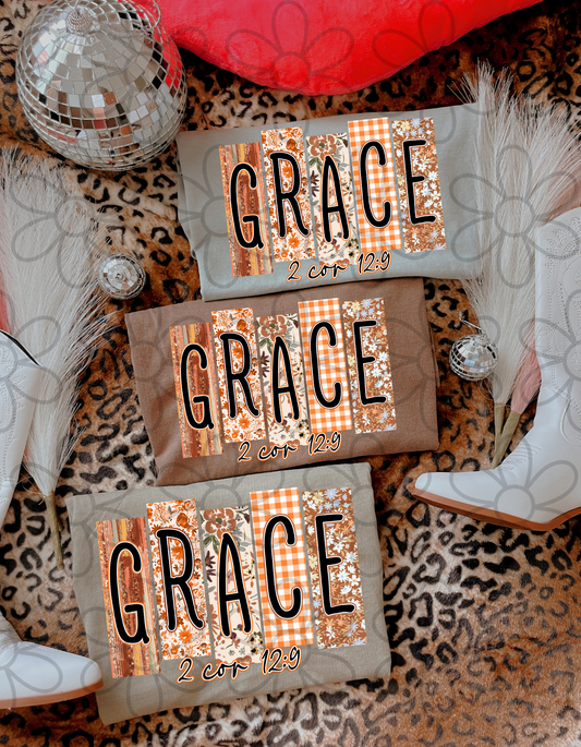 Grace Fall Patterns Completed Tee