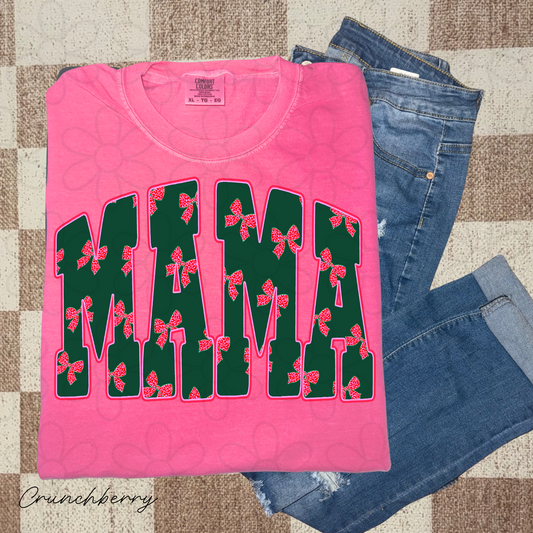 Green Mama Pink Bows DTF Transfer
