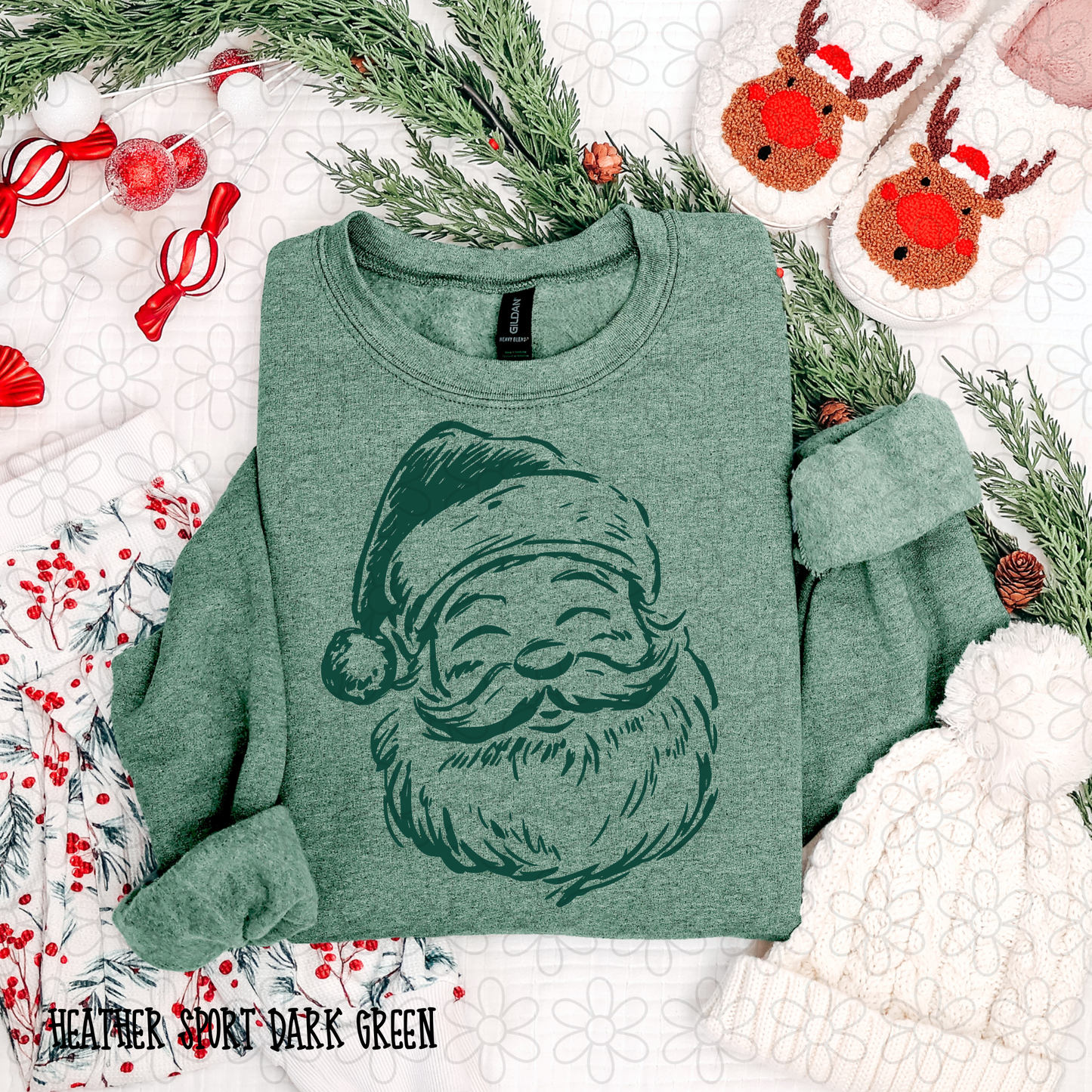Green Santa Claus DTF Transfer