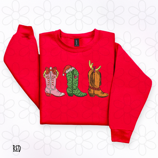 Grinch Christmas Boots DTF Transfer