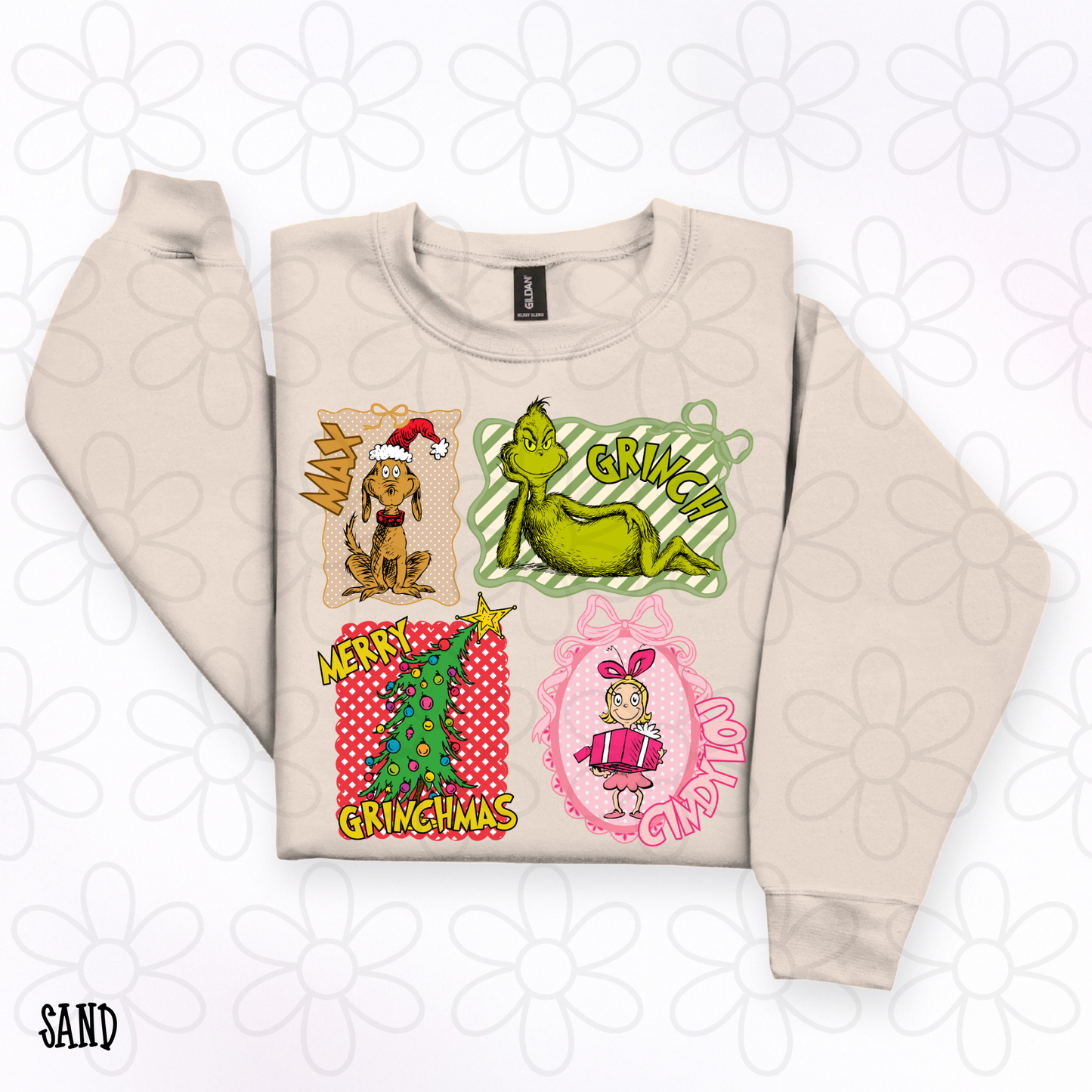 Grinch Max Cindy Lou Merry Grinchmas DTF Transfer