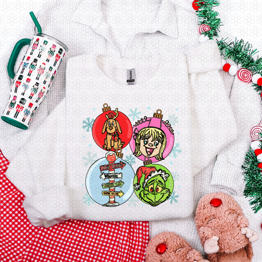 Grinch ornaments Completed Tee