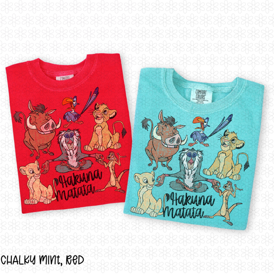 Hakuna Matata Cartoon Friends Completed Tee