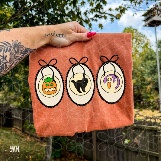 Halloween Circle Graphics Kids Completed Tee