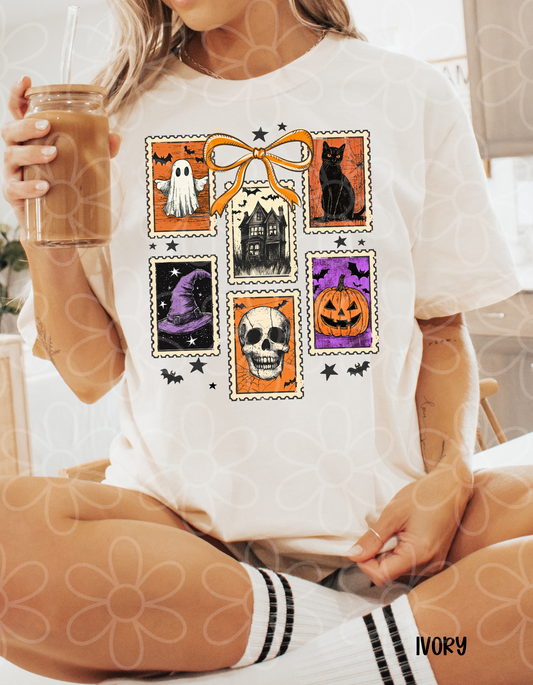 Halloween Spooky Stamps Completed Tee