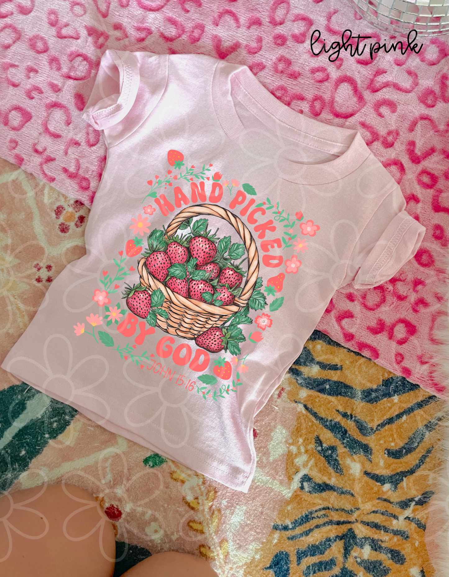 Hand Picked By God Strawberries Kids Completed Tee