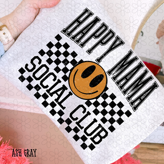 Happy Mama Social Club Smiley Completed Tee