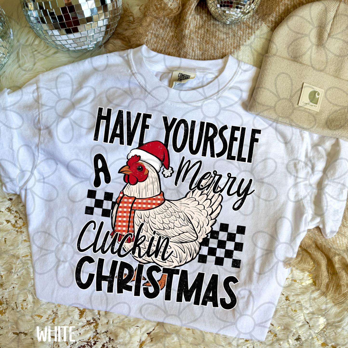 Have Yourself A Merry Cluckin Christmas Kids Completed Tee