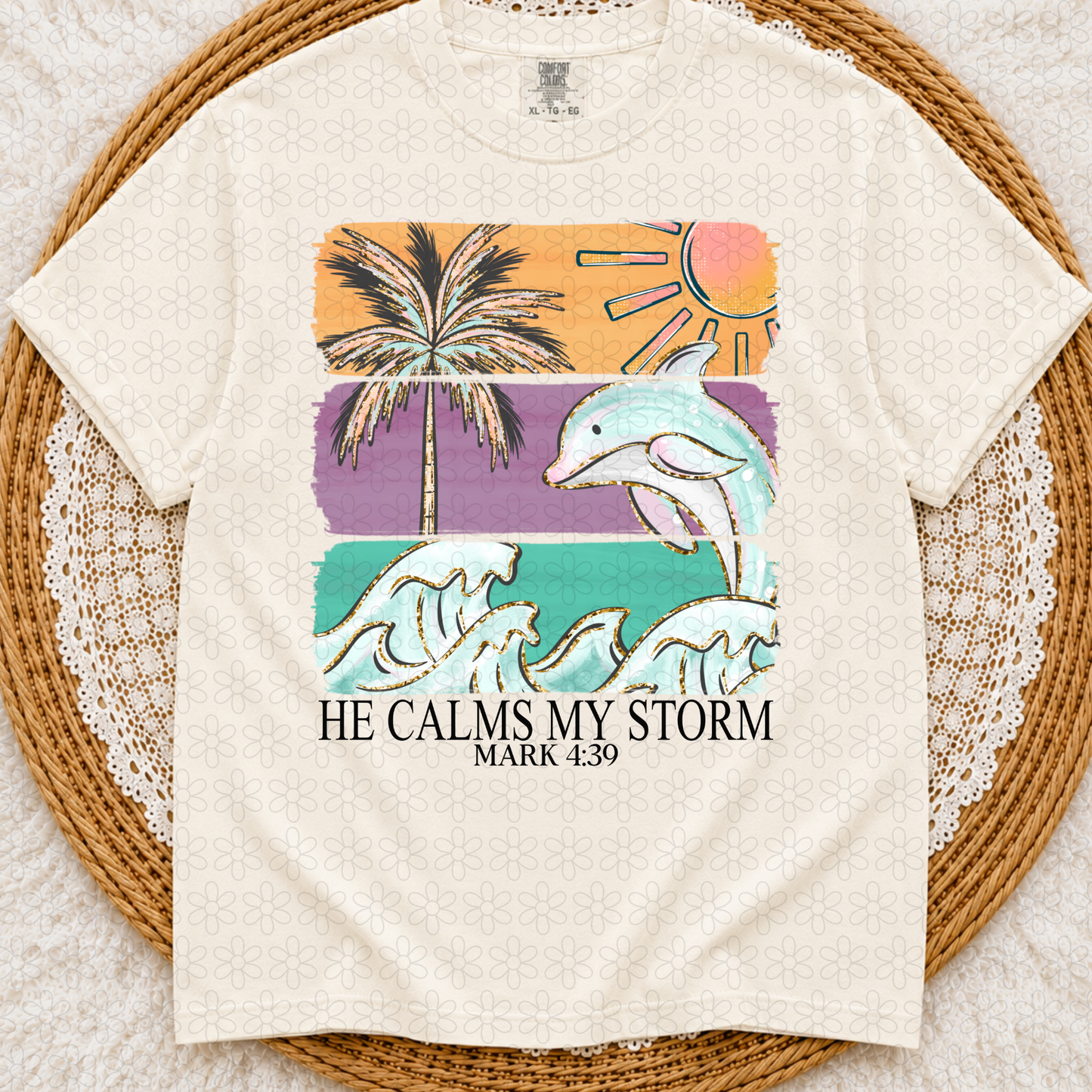 He Calms My Storm Completed Tee