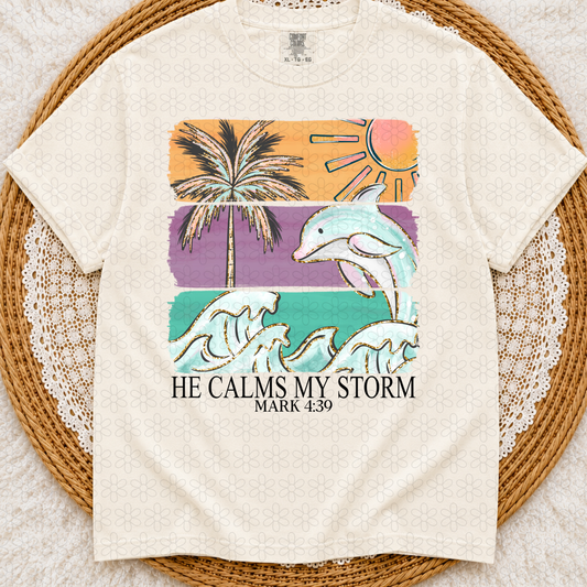 He Calms My Storm Completed Tee