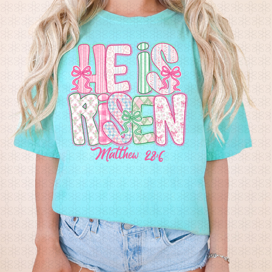 He Is Risen Completed Tee