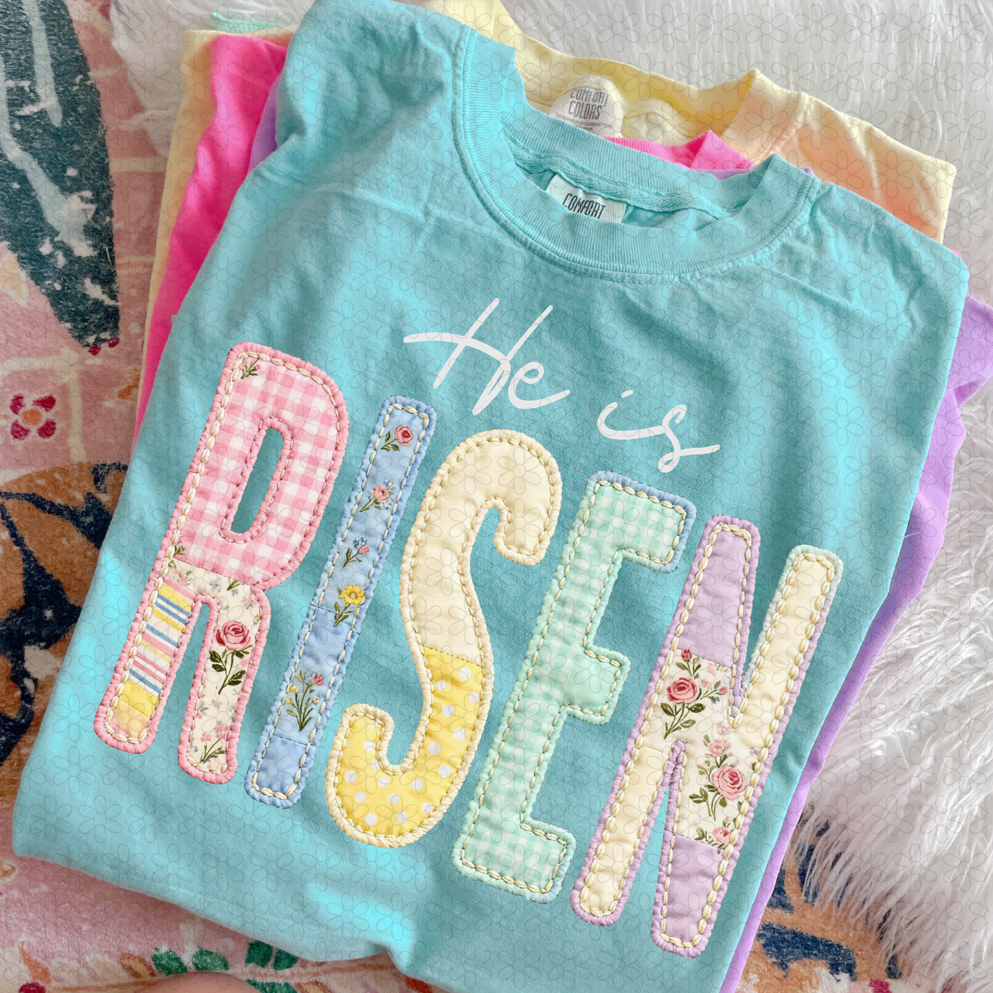 He Is Risen Completed Tee