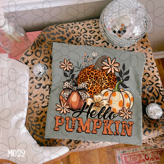 Hello Pumpkin Leopard DTF Transfer