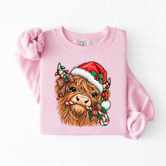 Highland Cow Christmas Completed Tee