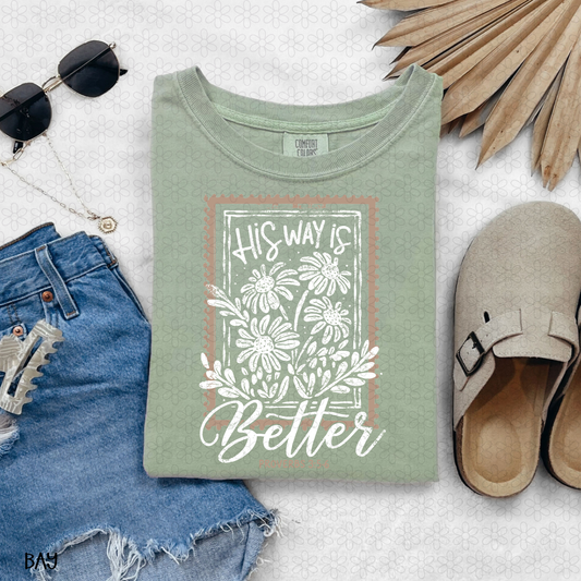 His Way Is Better - Brown Completed Tee