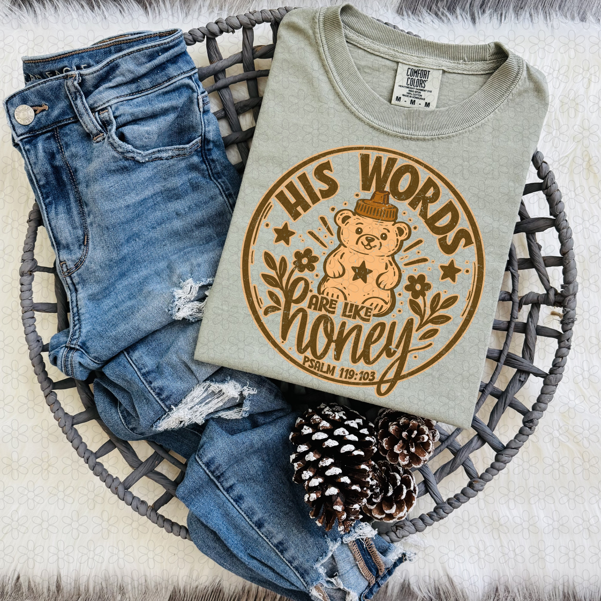 His words are like honey Completed Tee