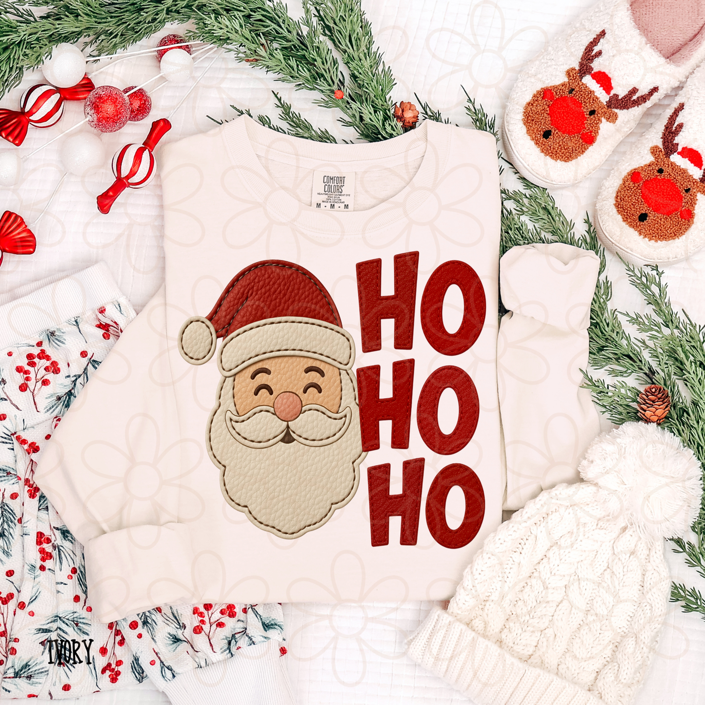 Ho Ho Ho Faux Santa Kids Completed Tee