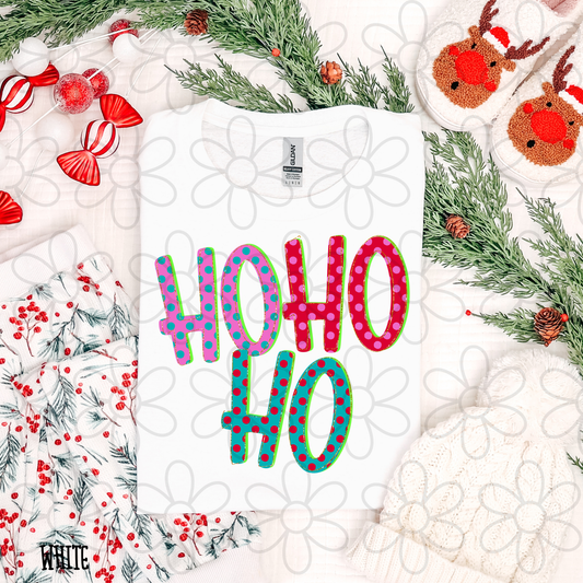 Ho Ho Ho Polka Dots Completed Tee