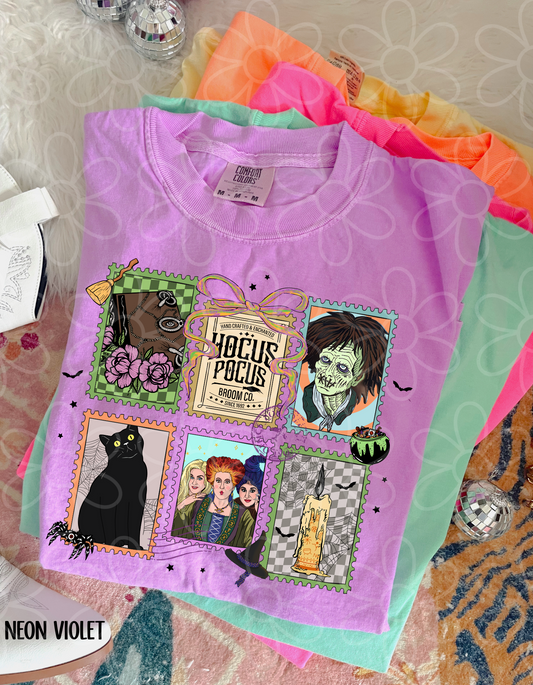 Hocus Pocus Halloween Stamps Completed Tee