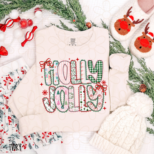 Holly Jolly Lace Patterns  Kids Completed Tee