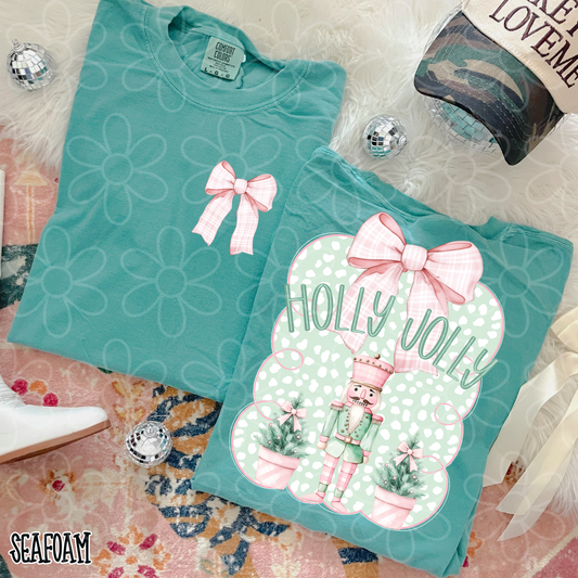 Holly Jolly Nutcracker Coquette Bow DTF Transfer