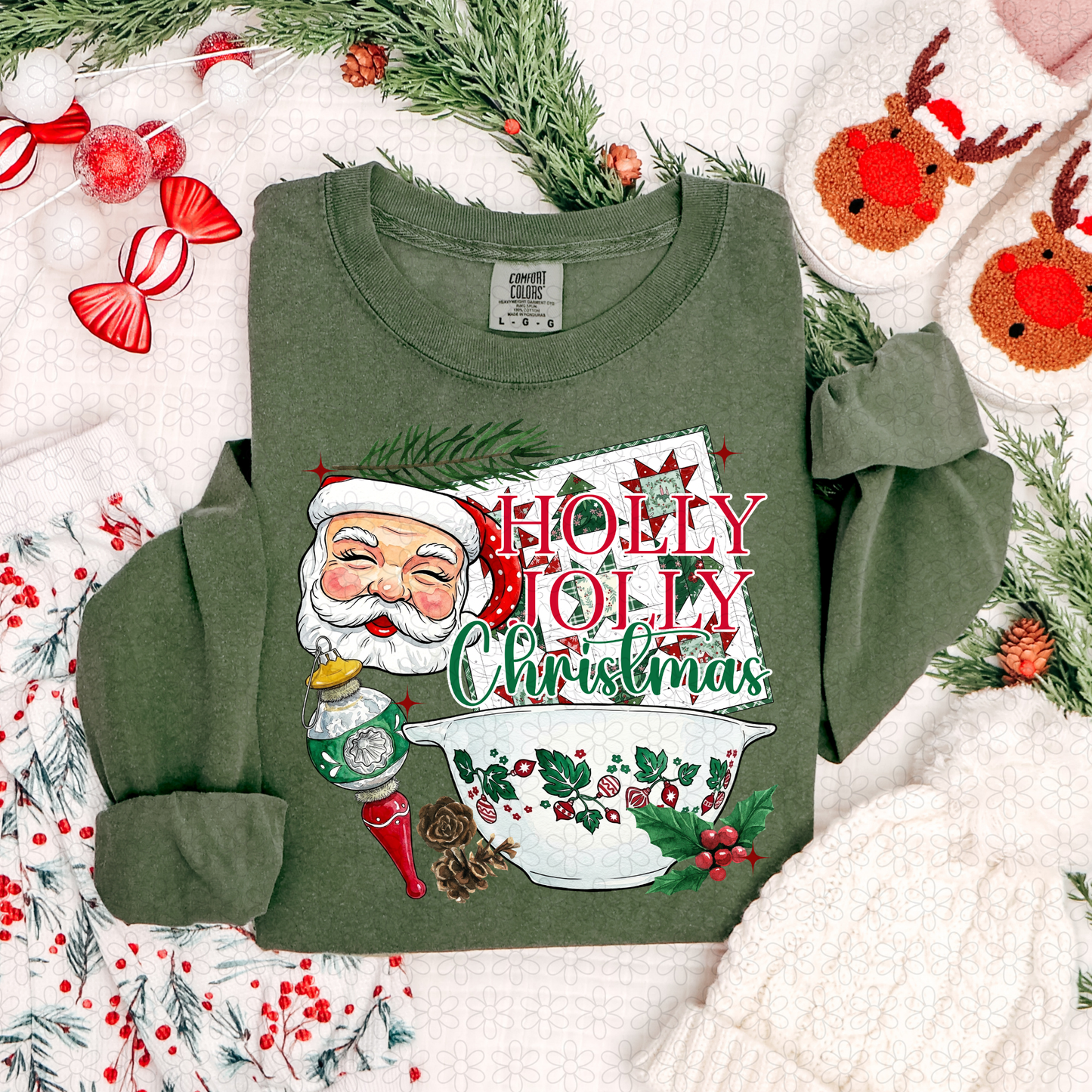 Holly jolly Christmas Completed Tee