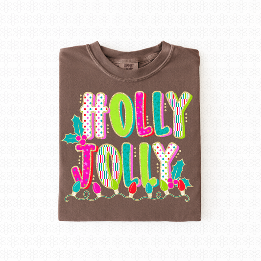 Holly jolly glitter Completed Tee