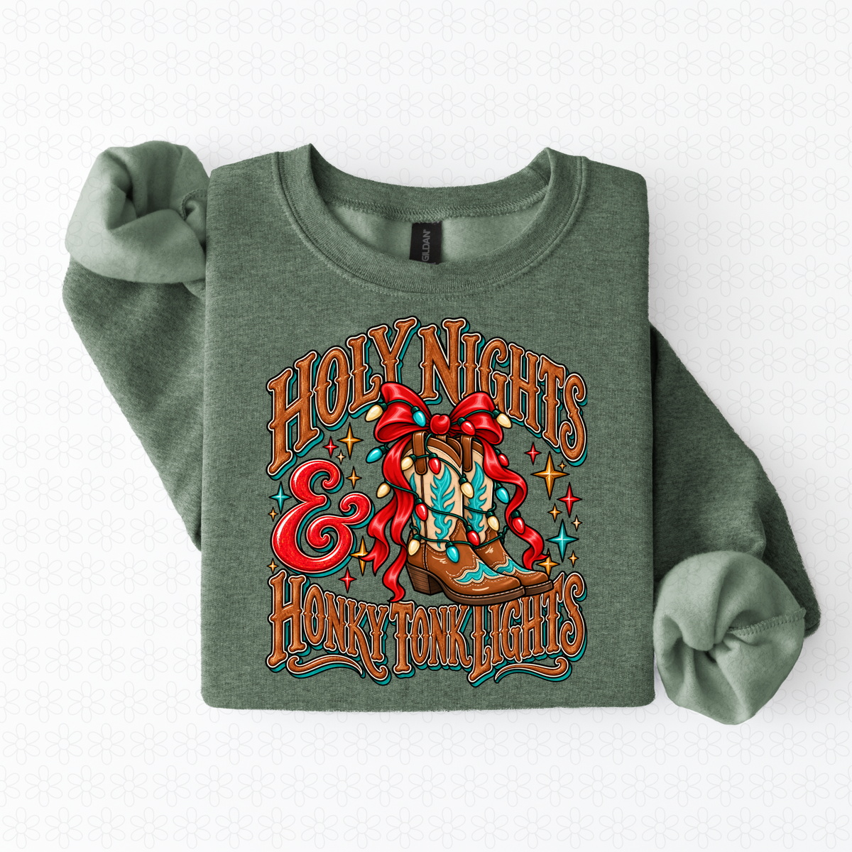Holy Nights & Honky Tonk Lights Completed Tee