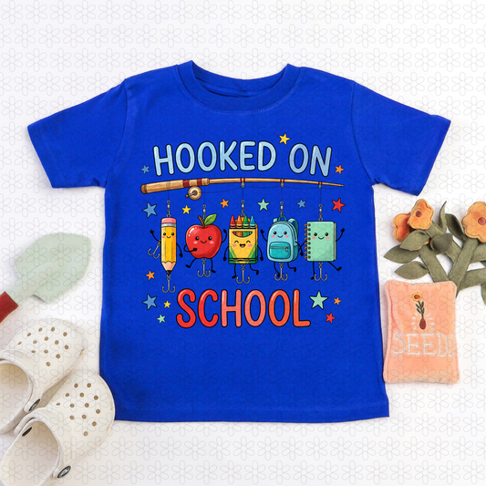 Hooked On School Completed Tee