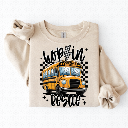 Hop In Bestie Struggle Bus Completed Tee