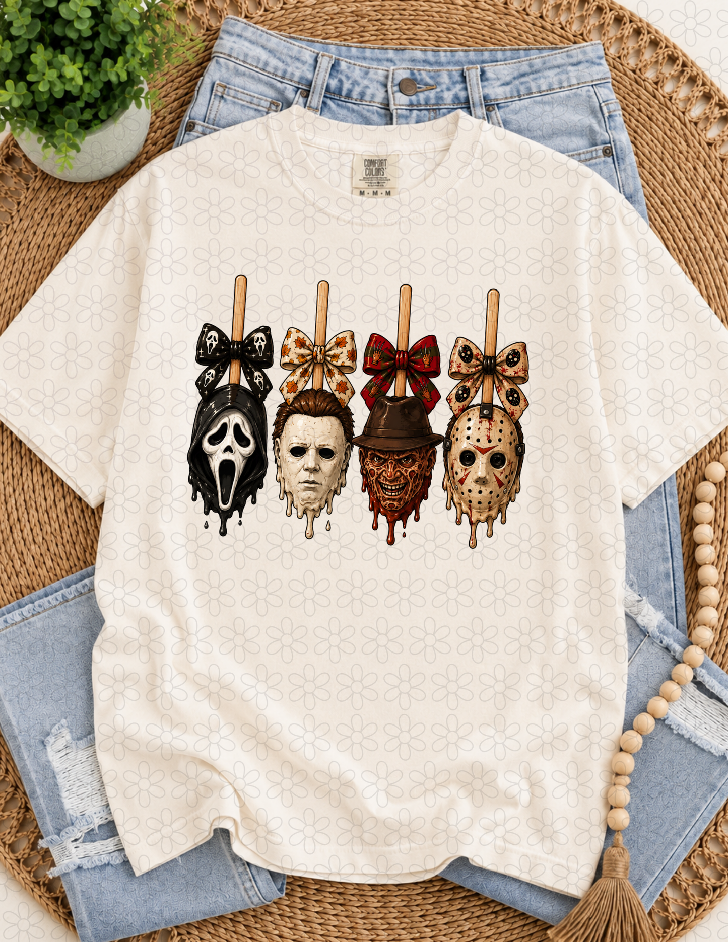 Horror Candy apple With Bow Completed Tee