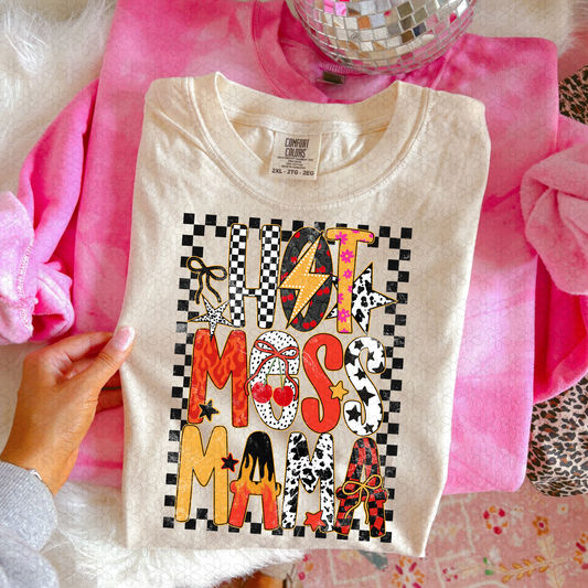 Hot Mess Mama Completed Tee