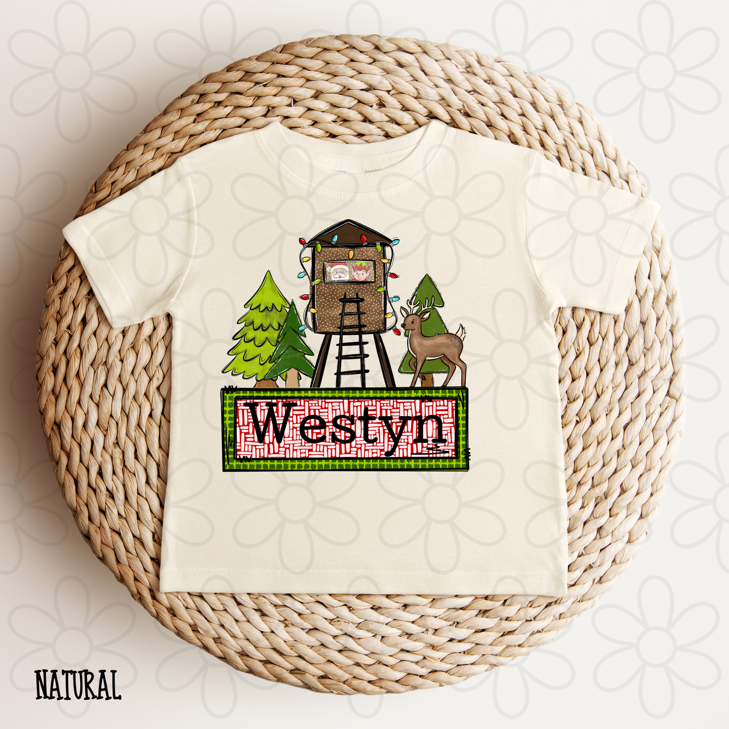 Hunting Christmas Custom Name DTF Transfer